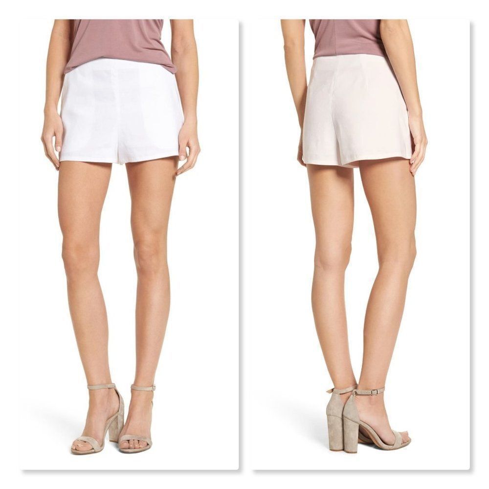 Leith High Waist Linen Blend Shorts sz XXL